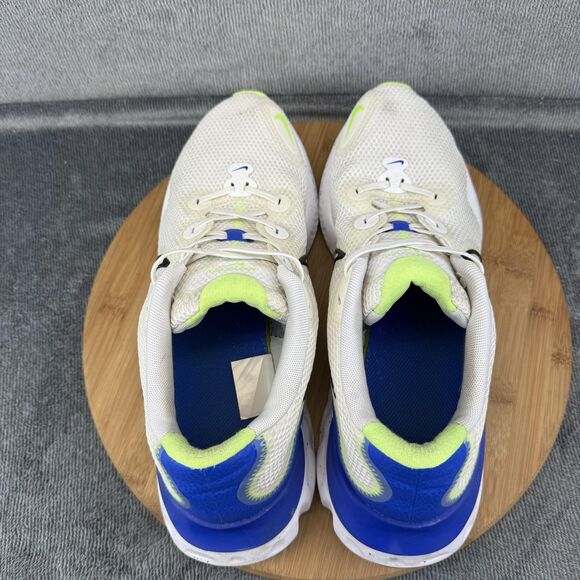 Nike Renew Run 2 Shoes Mens Size 11 White Volt Blue Running CW5844-100 - Picture 6 of 10
